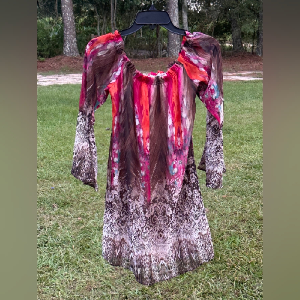 Pink Owl Multicolor Long Sleeve Dress